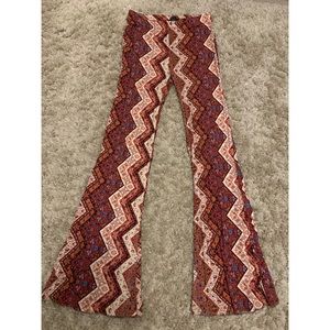 Patterned flare pants